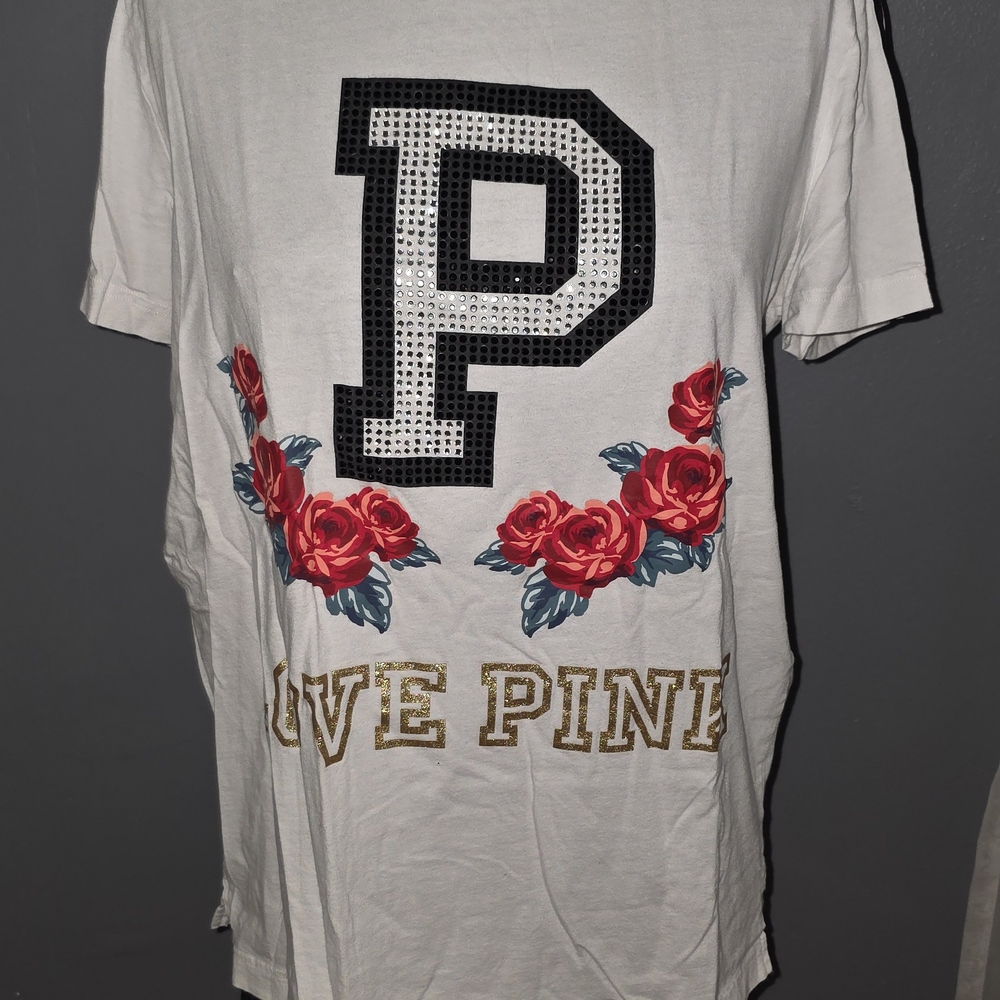 PINK By Victoria's Secret Sequin Graphic Tees - Bundle - Picture 10 of 16